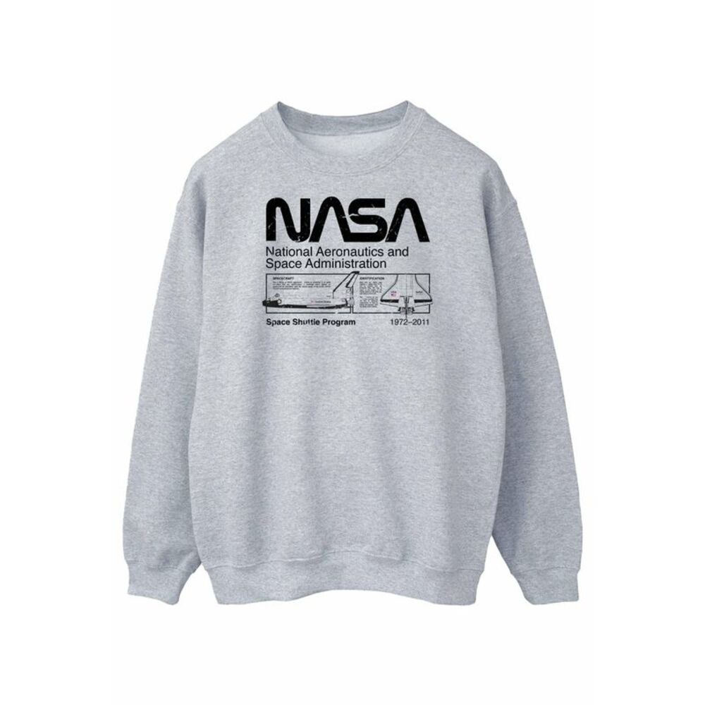 NASA Mens Space Shuttle Sweatshirt / Sports Grey